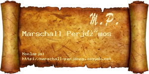 Marschall Perjámos névjegykártya